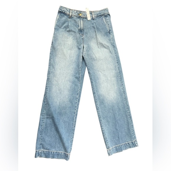 New J. Crew essential wide Denim jeans pleated 29T new with tags - Picture 7 of 15